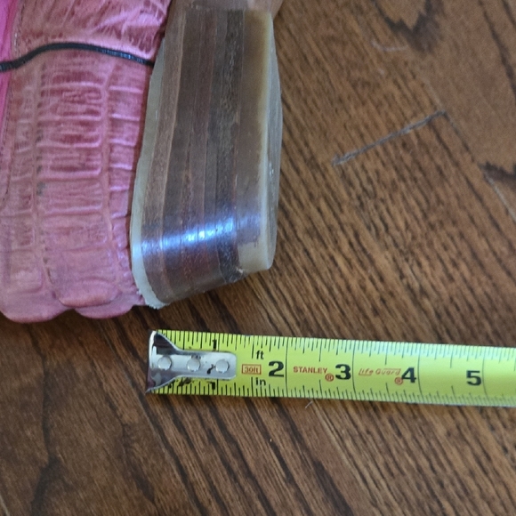 Vaquera (Mexico) Size 7 Women Genuine Leather Alligator Pink Dyed Western Boots - Picture 13 of 15